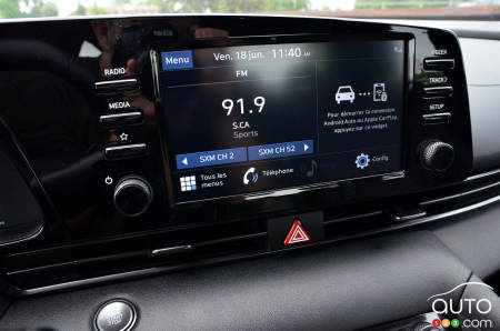 Hyundai Elantra N Line 2021, écran multimédia
